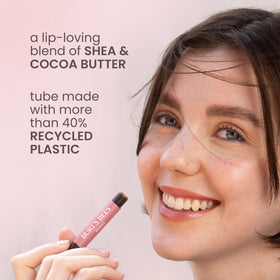 Burt's Bees open tube detail showing balm surface and applicator