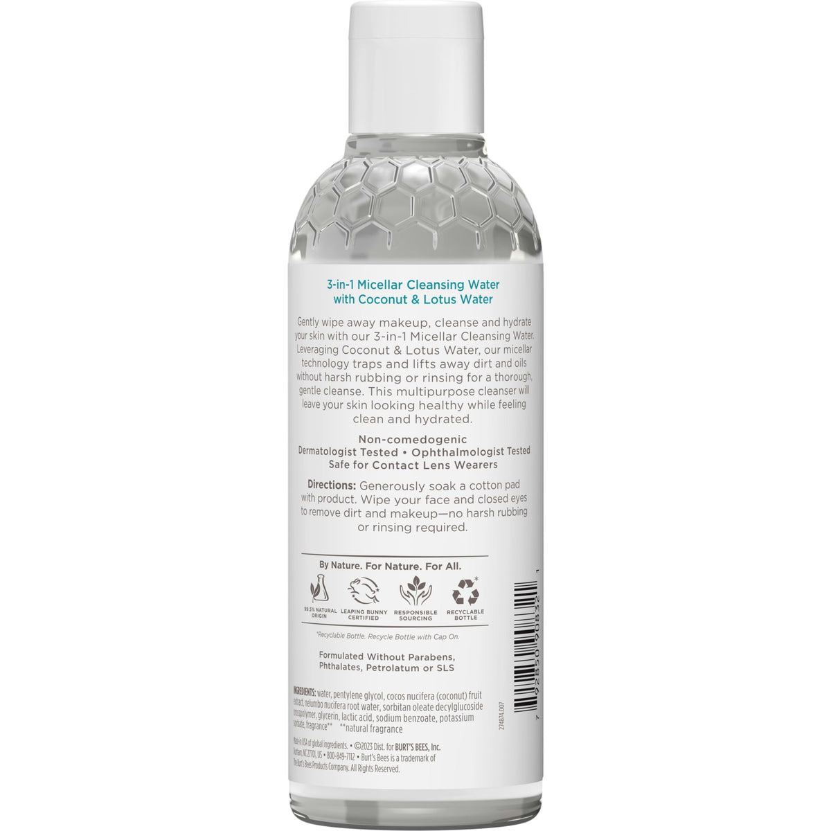 Burt's Bees micellar water on bathroom counter for quick cleansing routine convenience