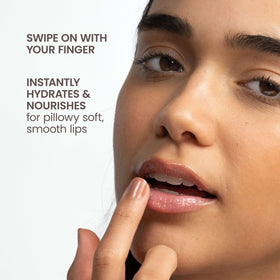 Burt's Bees open tube top view revealing product surface for direct use