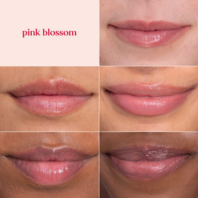 Burt's Bees swatch on hand showing Pink Blossom sheer color and buildable glow