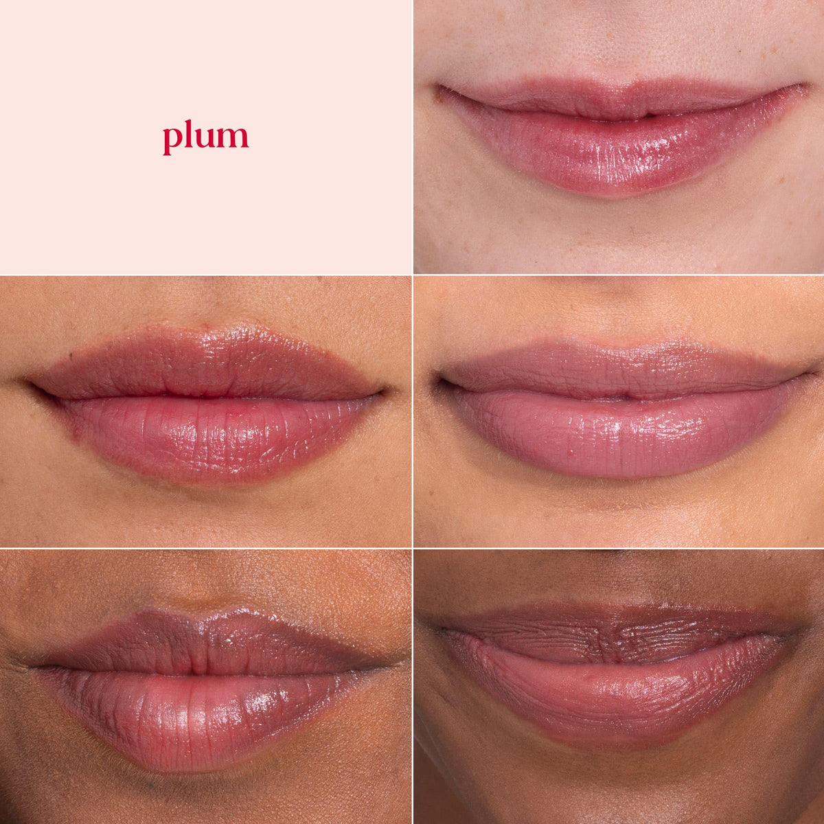 Burt's Bees four-pack arrangement displaying all Plum shimmer sticks