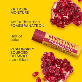 Burt's Bees open tube texture close-up, smooth glide and moisturizing feel