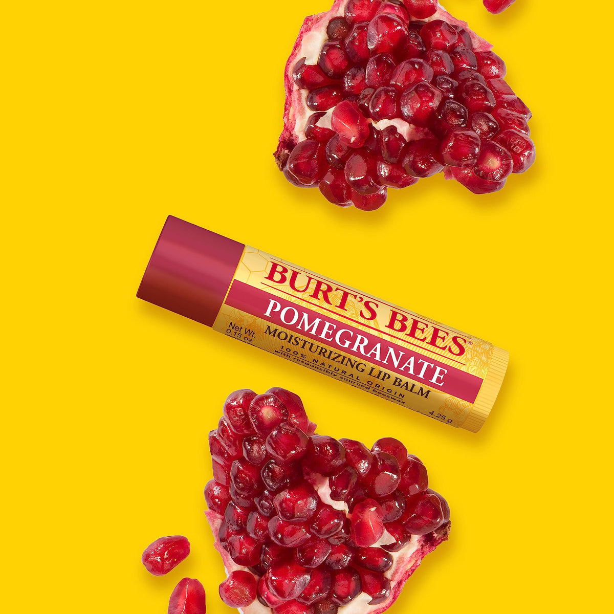 Burt's Bees three tubes in a purse lifestyle shot, convenient on-the-go hydration