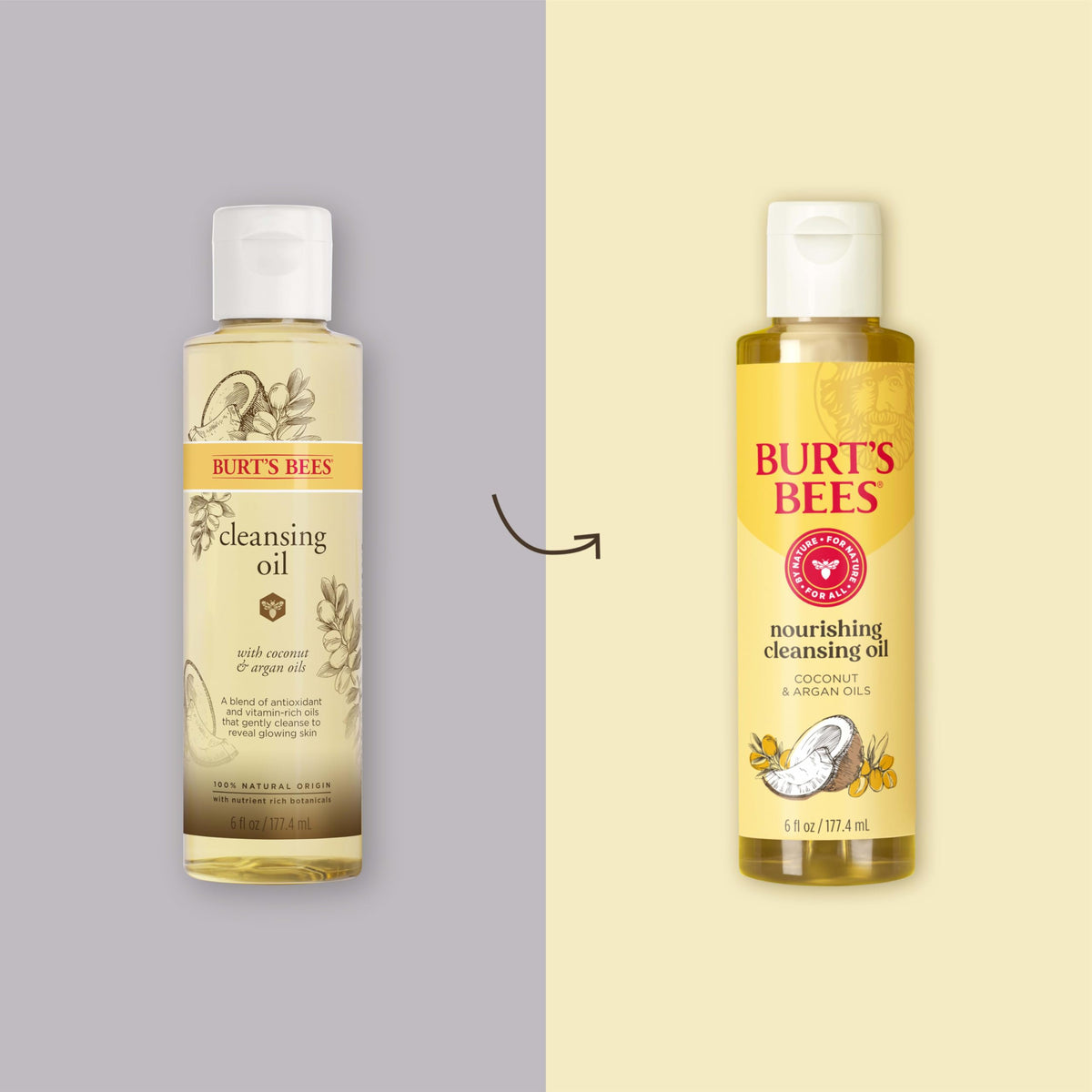 Burt's Bees pump dispensing cleansing oil droplet for easy controlled use