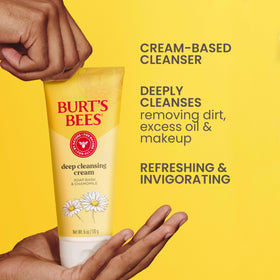 Burt's Bees tube detail demonstrating easy squeeze and controlled dispense