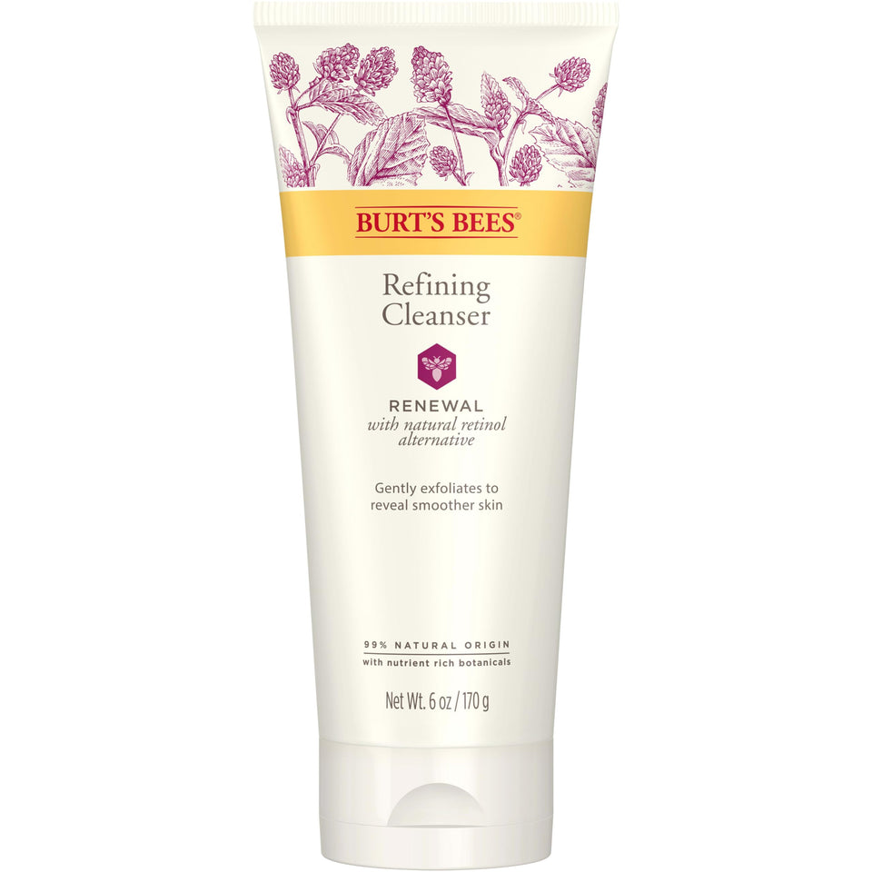 Burt's Bees front packaging showing cleanser and benefits