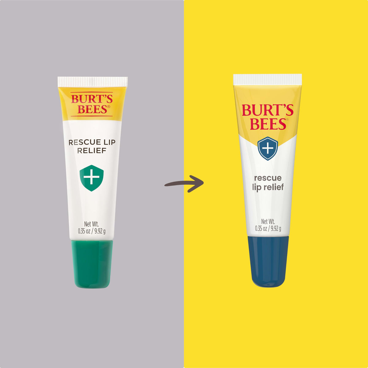 Burt's Bees back label close-up highlighting ingredient list and natural-origin benefit