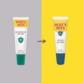 Burt's Bees back label close-up highlighting ingredient list and natural-origin benefit