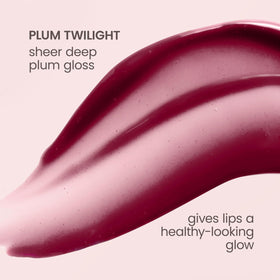 Burt's Bees glossy finish under light showing high-shine effect