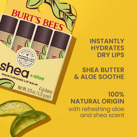Burt's Bees single uncapped tube revealing smooth balm texture