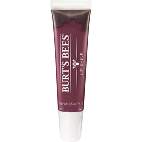 Burt's Bees front tube view showing Smooch plum shade and glossy finish benefit
