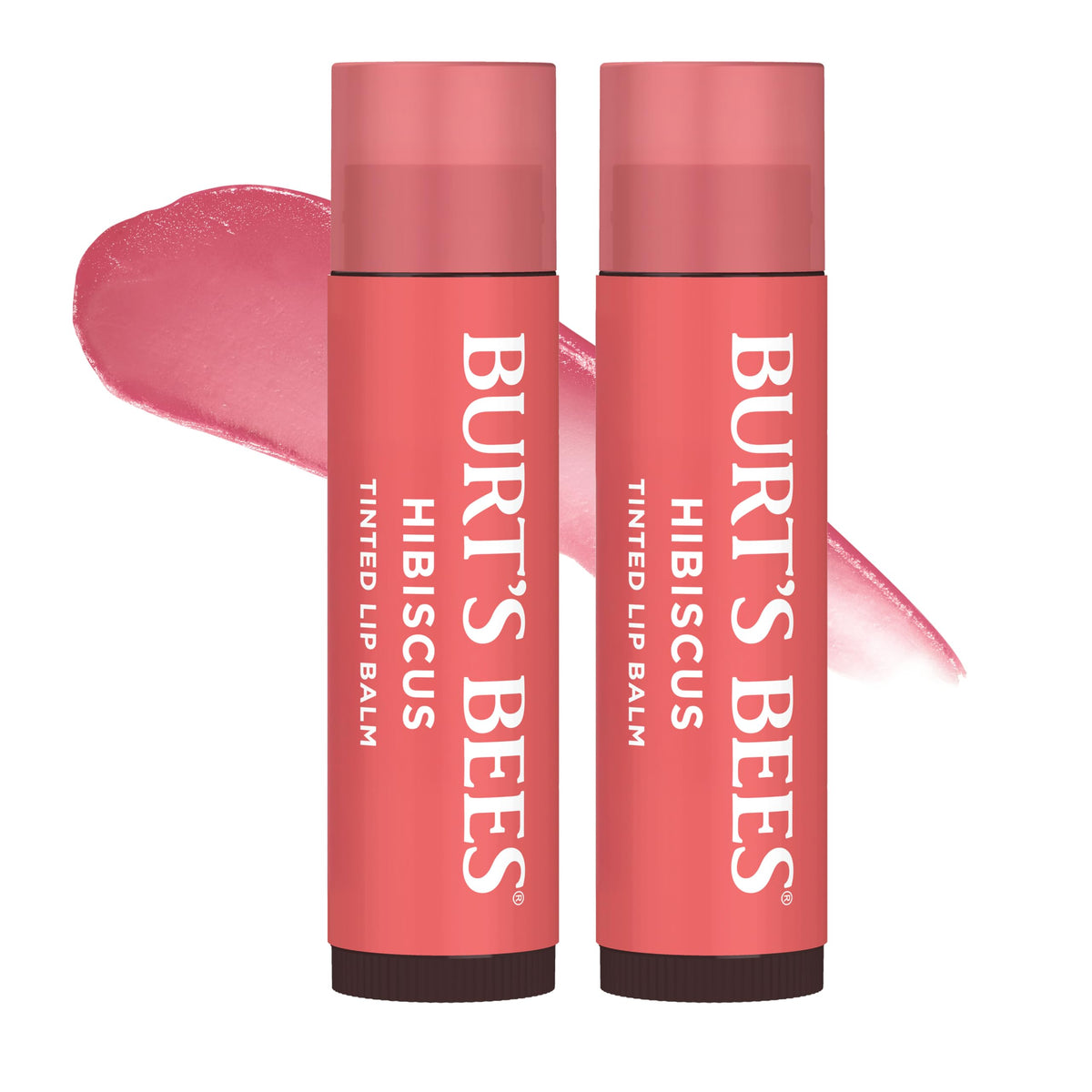Burt's Bees front packaging showing Soft Hibiscus duo and benefits