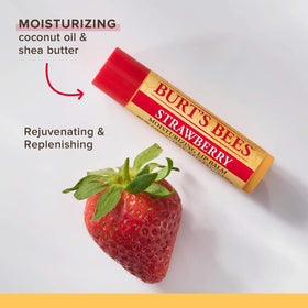 Burt's Bees balm texture close-up highlighting smooth moisturizing finish