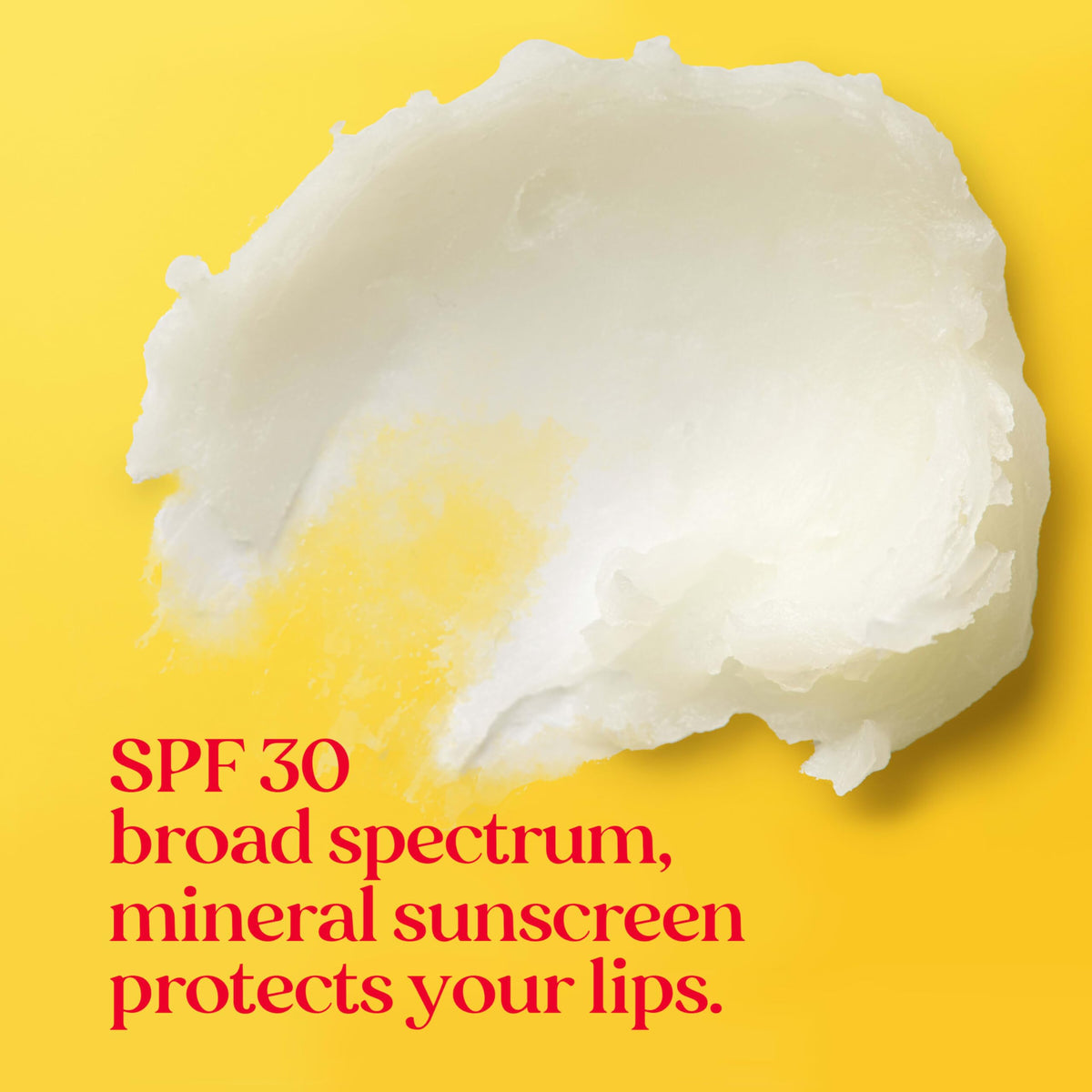 Burt's Bees balm texture close-up showing smooth glide and moisturizing finish for soft lips