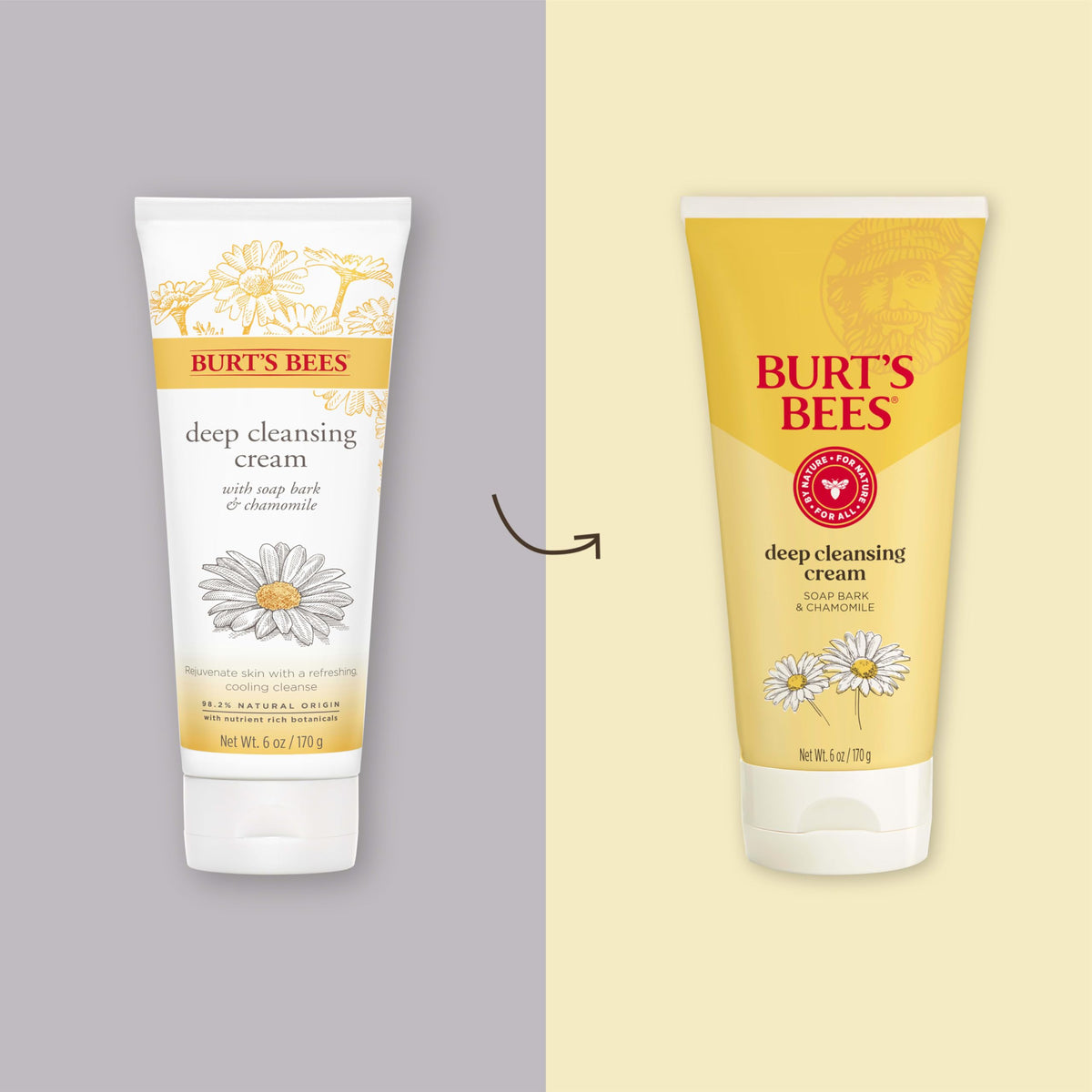 Burt's Bees creamy cleanser texture close-up for gentle exfoliation