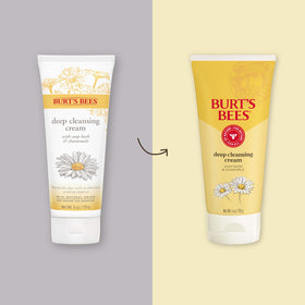 Burt's Bees creamy cleanser texture close-up for gentle exfoliation