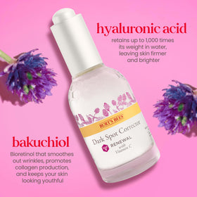 Burt's Bees creamy serum texture on fingertip for smooth absorption benefit