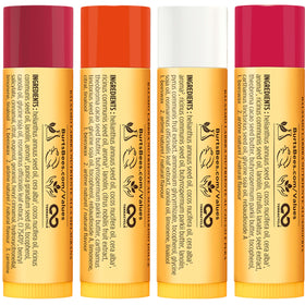 Burt's Bees tube tucked in a purse showing easy everyday hydration access