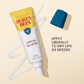 Burt's Bees tube held in hand during application demonstrating controlled dispense benefit