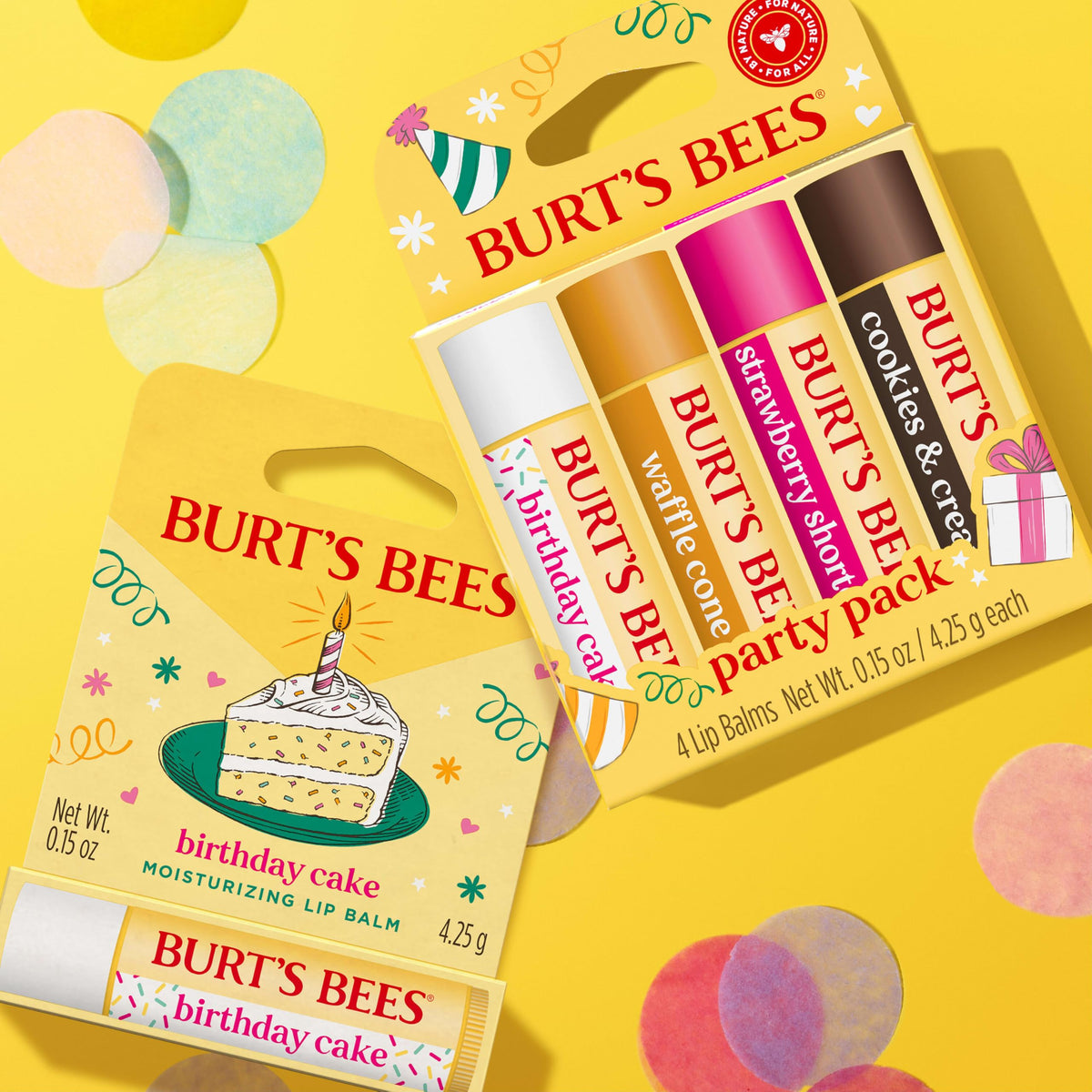 Burt's Bees tube tucked in jeans pocket illustrating portable lip hydration convenience