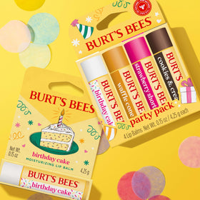 Burt's Bees tube tucked in jeans pocket illustrating portable lip hydration convenience