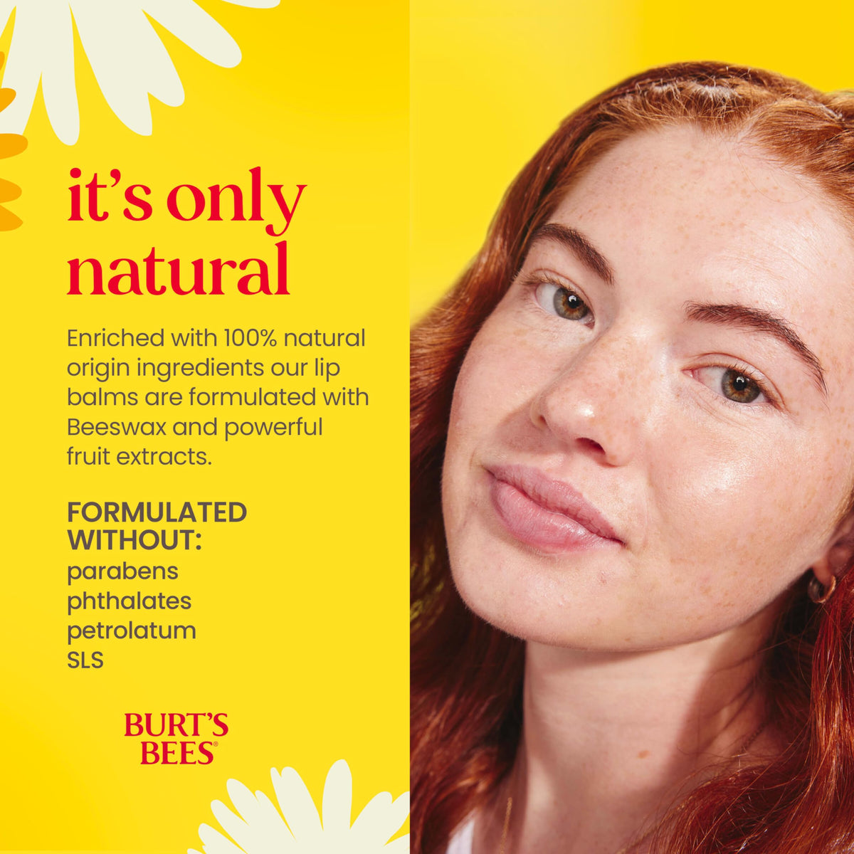 Burt's Bees tube tucked in a pocket for portable lip care benefit