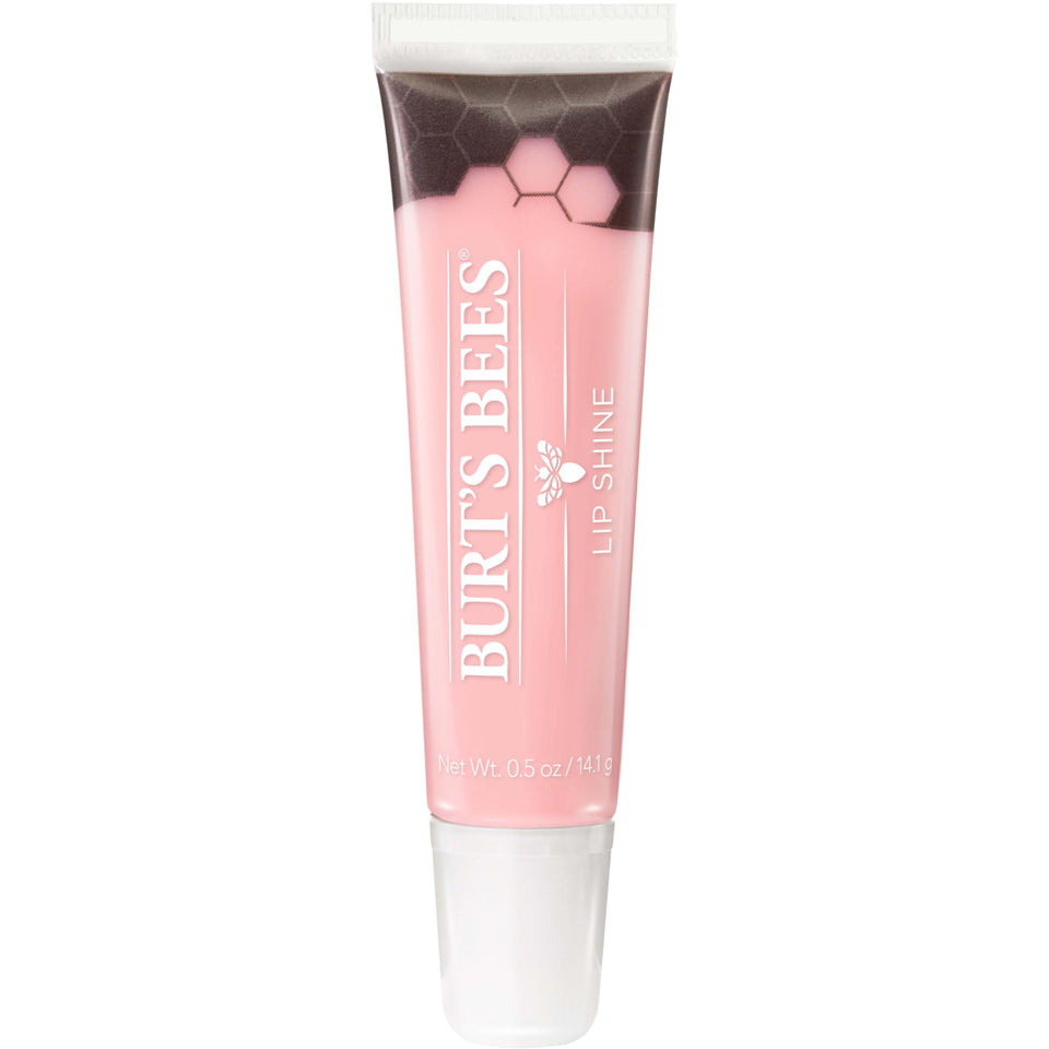 Burt's Bees Whisper front tube showing sleek gloss packaging and easy application benefit