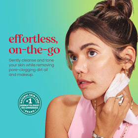 Burt's Bees wipe removing eye makeup showing gentle cleansing benefit