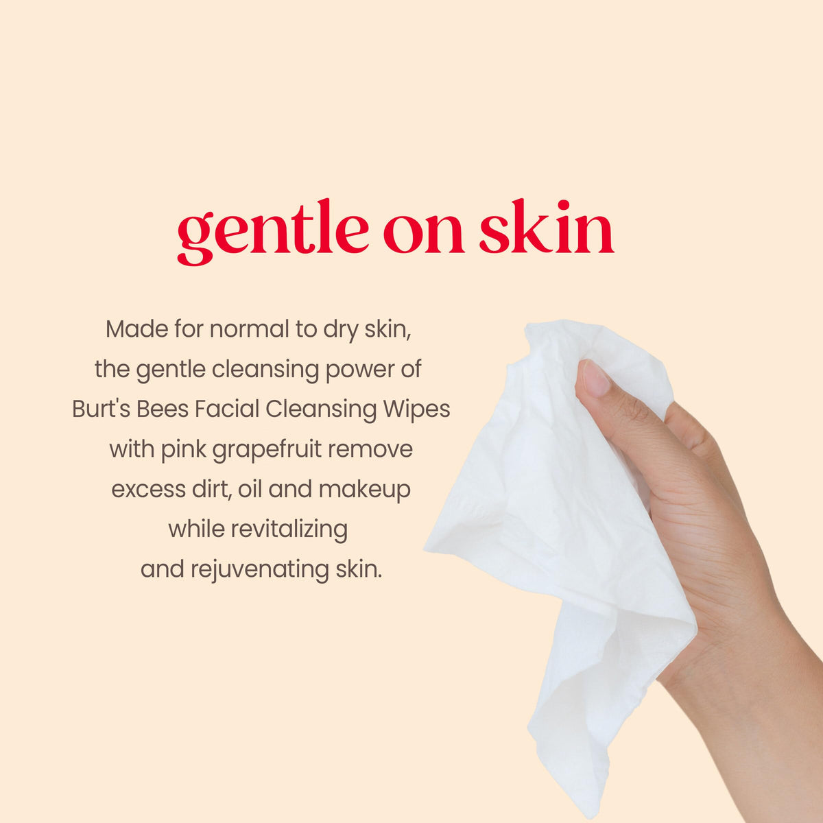 Burt's Bees wipe removing eye makeup, effective gentle makeup removal