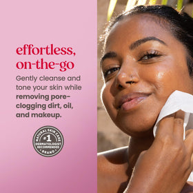 Burt's Bees wipe removing eye makeup demonstrating gentle effective removal
