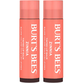 Burt's Bees front packaging showing Zinnia tint and recyclable carton for eco benefit