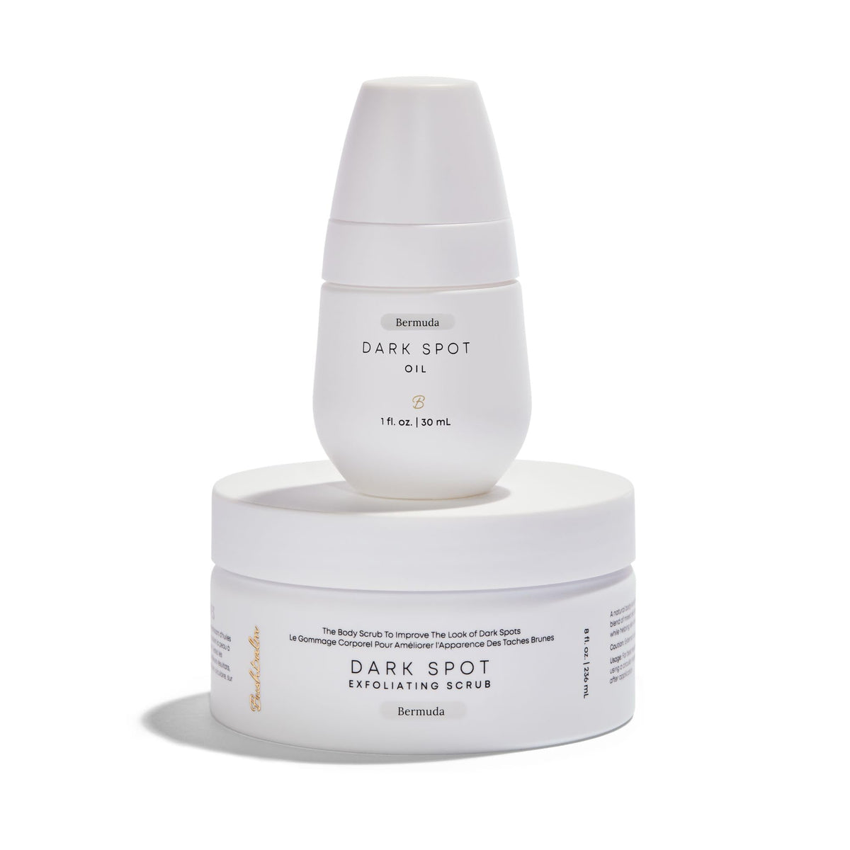 Bushbalm Bermuda front packaging showing set and tidy display benefits clarity