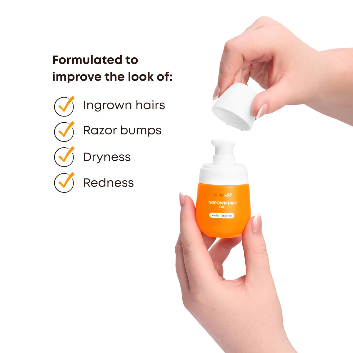 Bushbalm dropper releasing oil for precise application and quick absorption