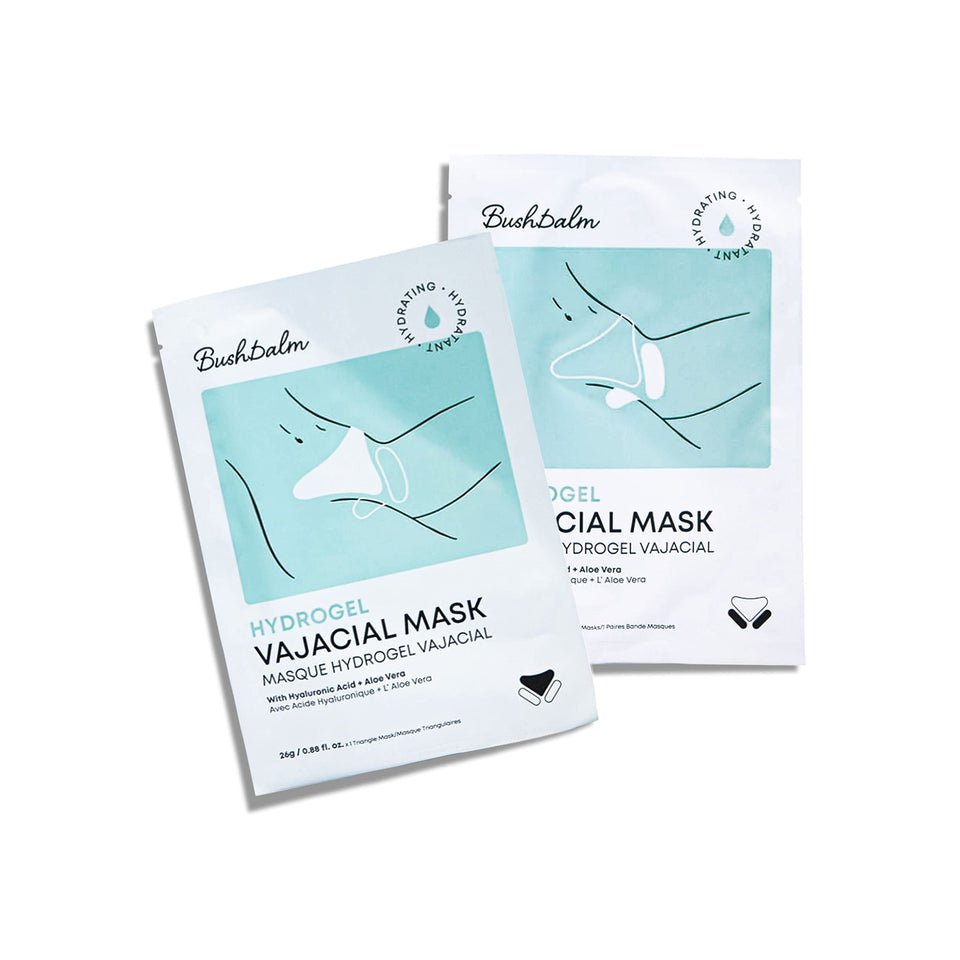 Bushbalm front packaging showing mask set and calming benefits