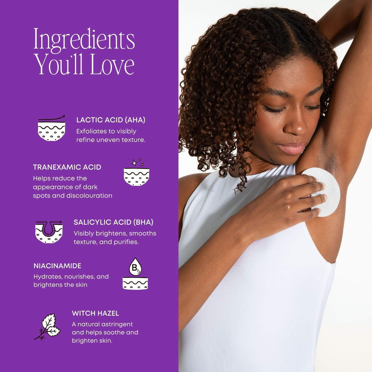 Bushbalm pads on bathroom counter in routine-ready lifestyle scene