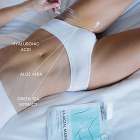 Bushbalm three mask shapes laid out to show bikini-area fit