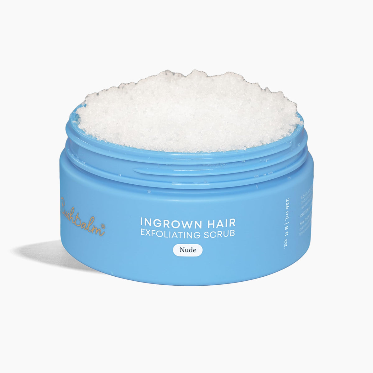 Bushbalm Nude scrub front packaging showing clean design and benefits