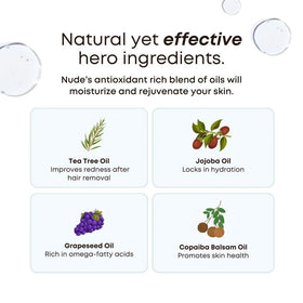 Bushbalm oil being applied after shower to soothe skin and reduce bumps