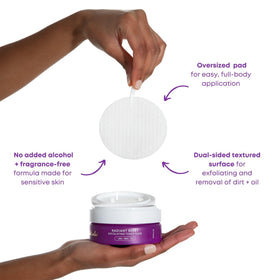 Bushbalm pad being applied to bikini line to prevent ingrowns