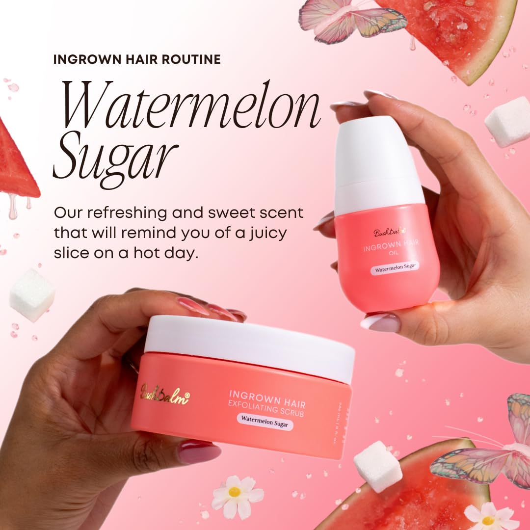 Bushbalm jar held in hand showing 236ml size and travel-friendly benefit