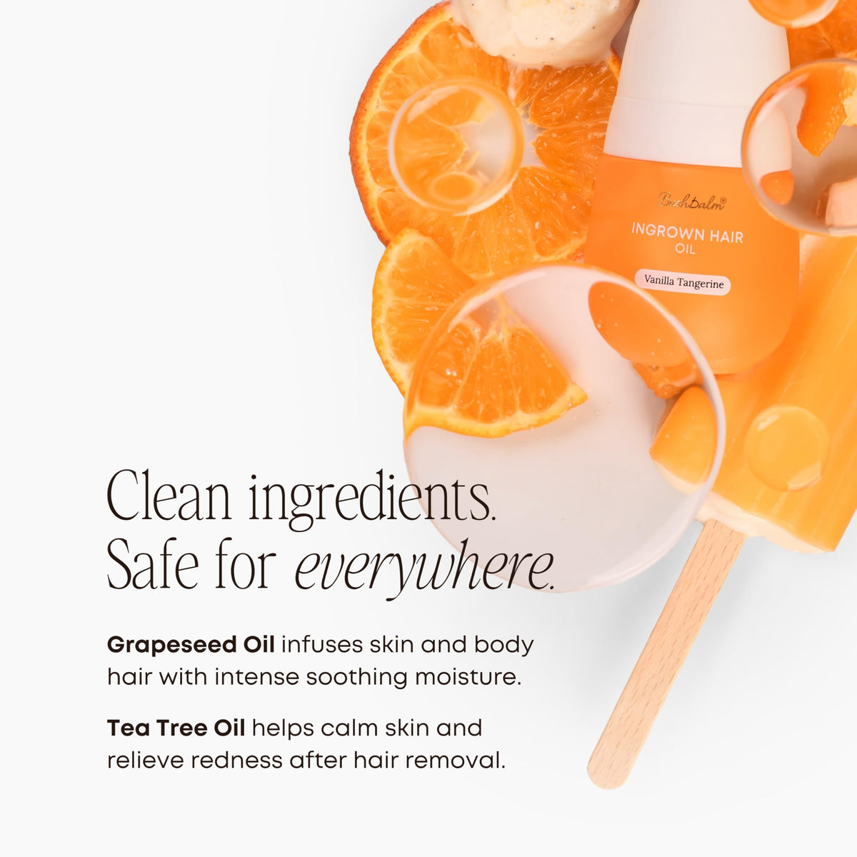 Bushbalm oil on skin close-up demonstrating lightweight, hydrating texture