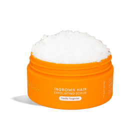 Bushbalm front packaging showing vanilla tangerine scrub and benefits