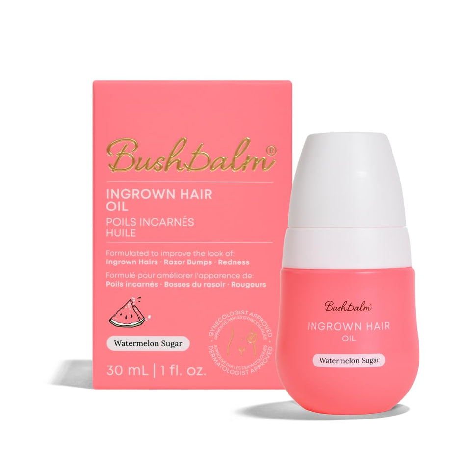 Bushbalm bottle front view showing label and compact 30ml size benefit