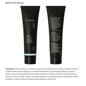 buttah cleanser on bathroom shelf in routine setting encouraging daily use