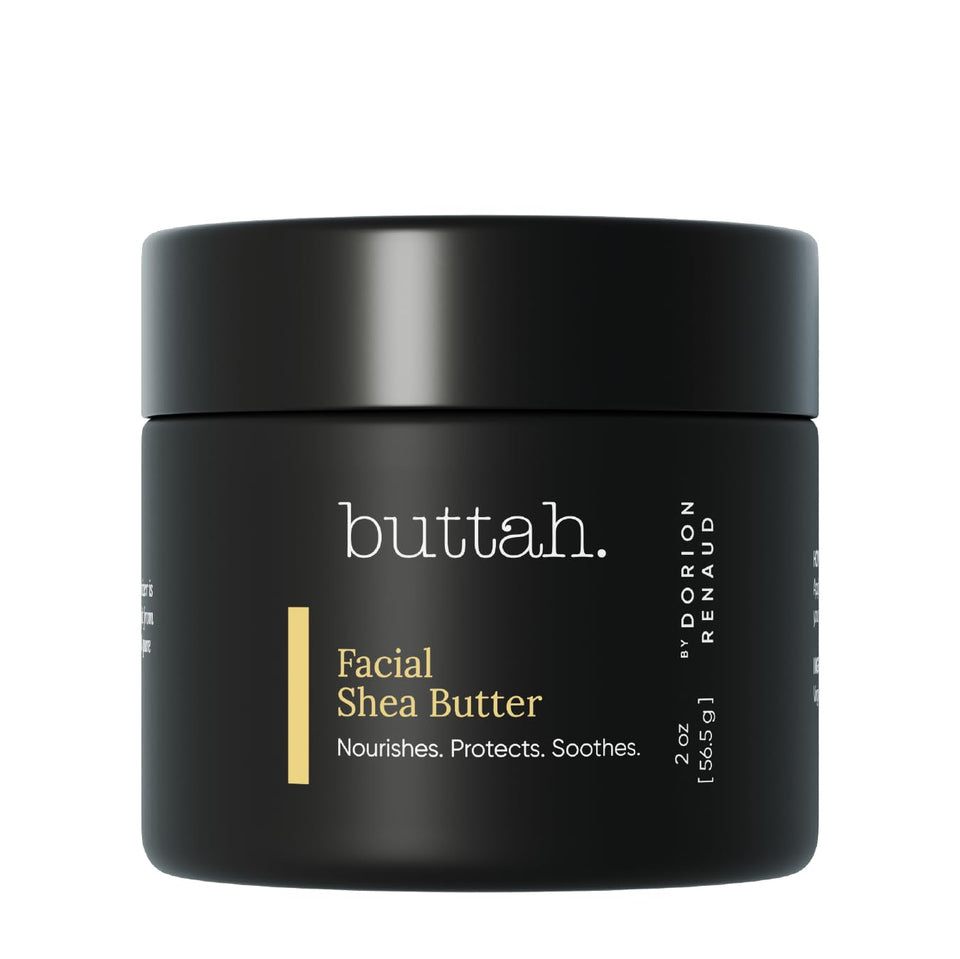 buttah front packaging showing compact 2oz jar and clear brand benefit
