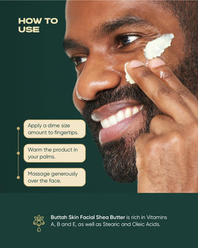buttah product label and ingredient stamp highlighting natural shea purity