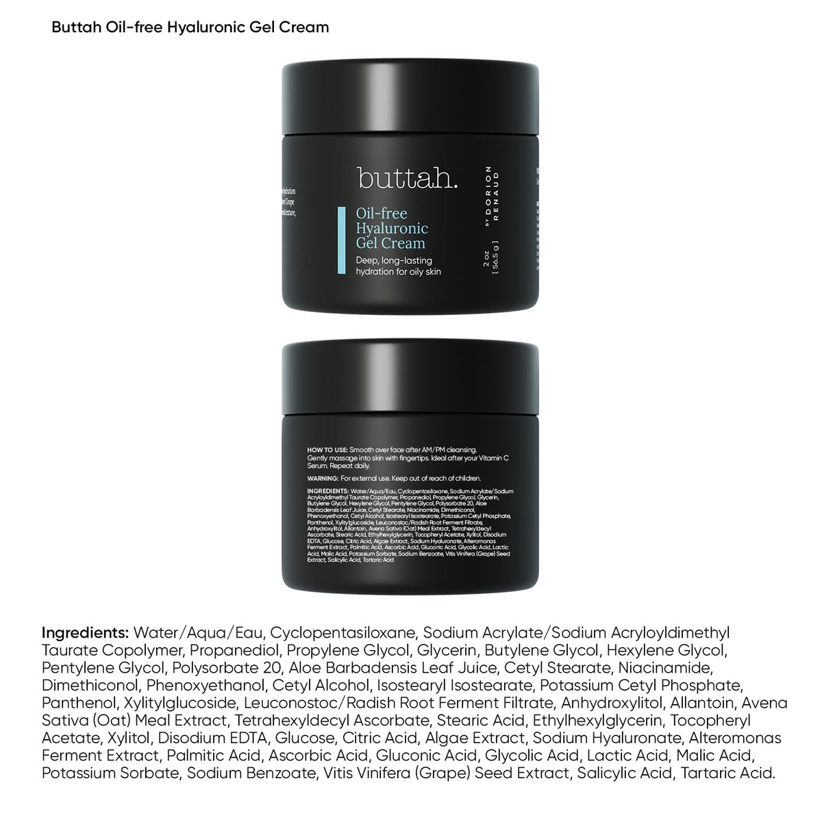 buttah texture close-up of gel cream absorbing, shows fast-absorbing hydration