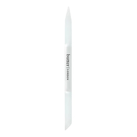 butter LONDON glass cuticle pusher front view showcasing compact design and durability