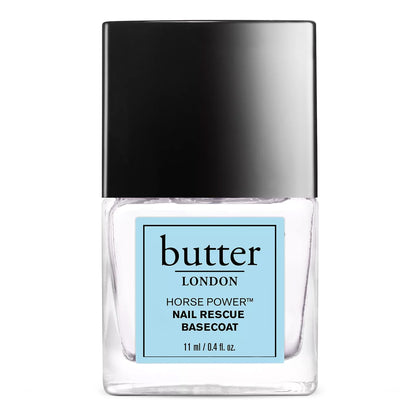 butter LONDON front bottle showing clear basecoat and label, protective primer benefit