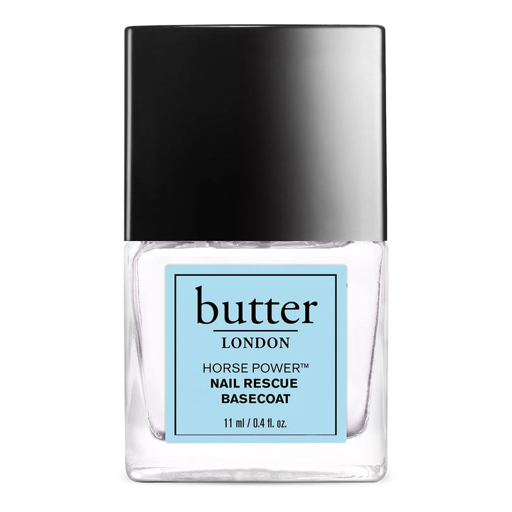 butter LONDON front bottle showing clear basecoat and label, protective primer benefit